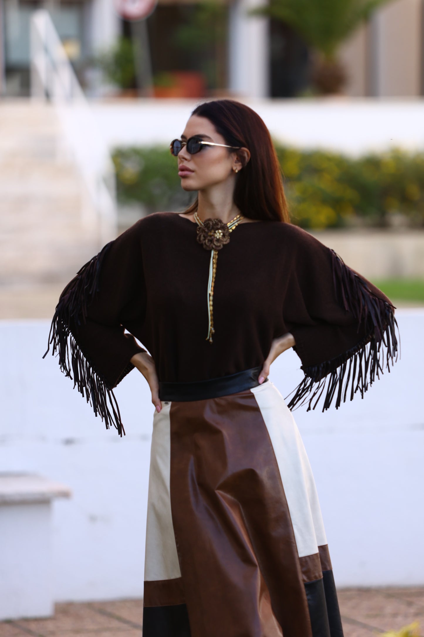 Camisola com Franjas na Manga - Jijil