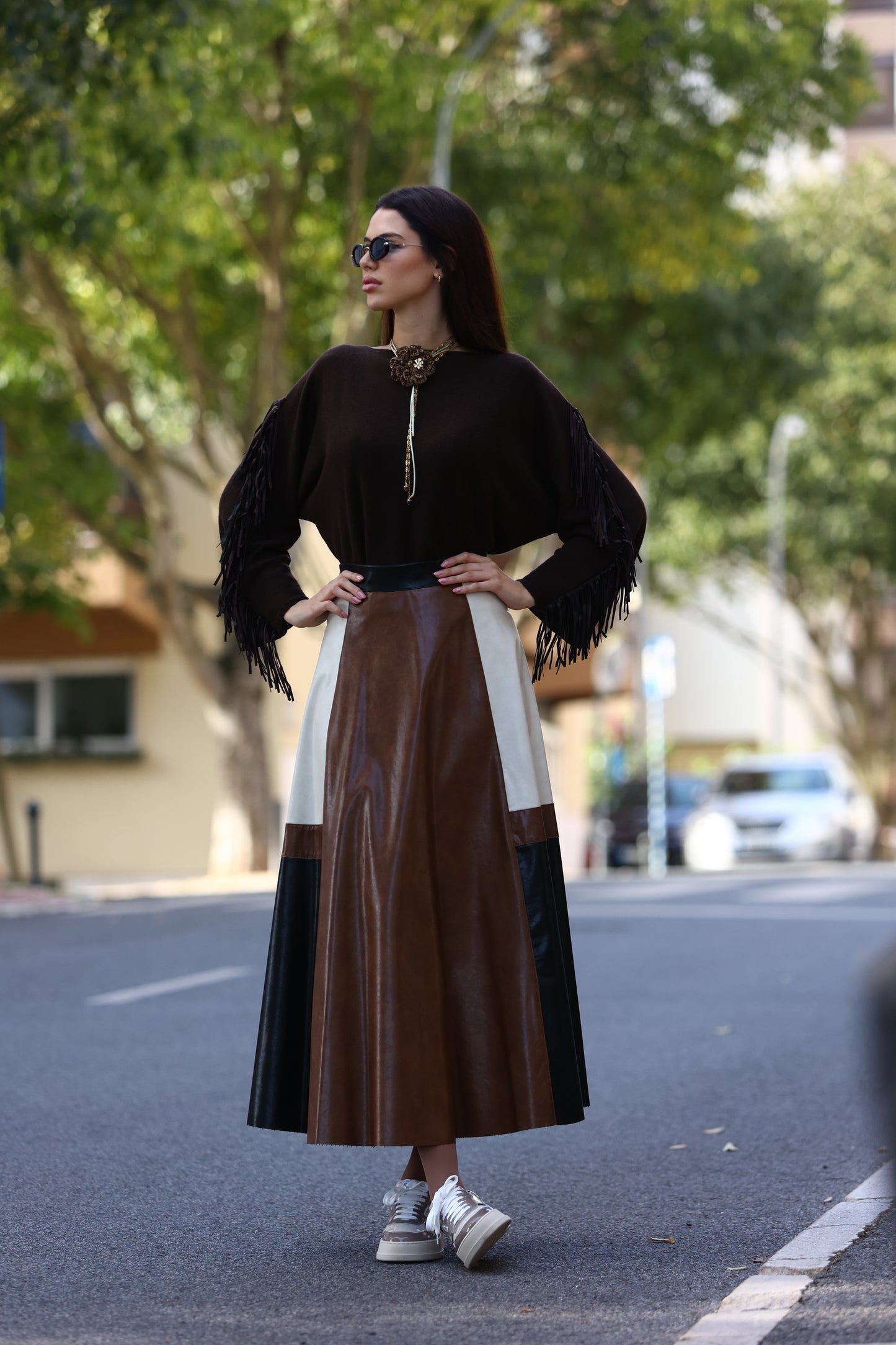 Saia Longa em Couro - Jijil