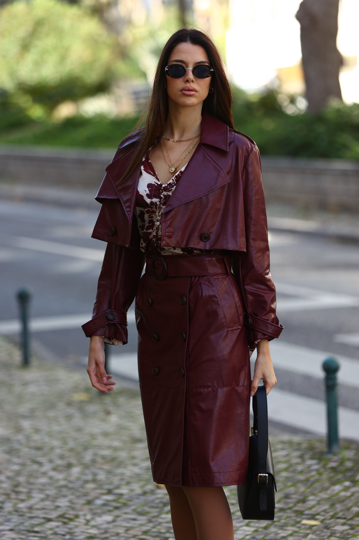 Saia em Couro Ecológico - Jijil