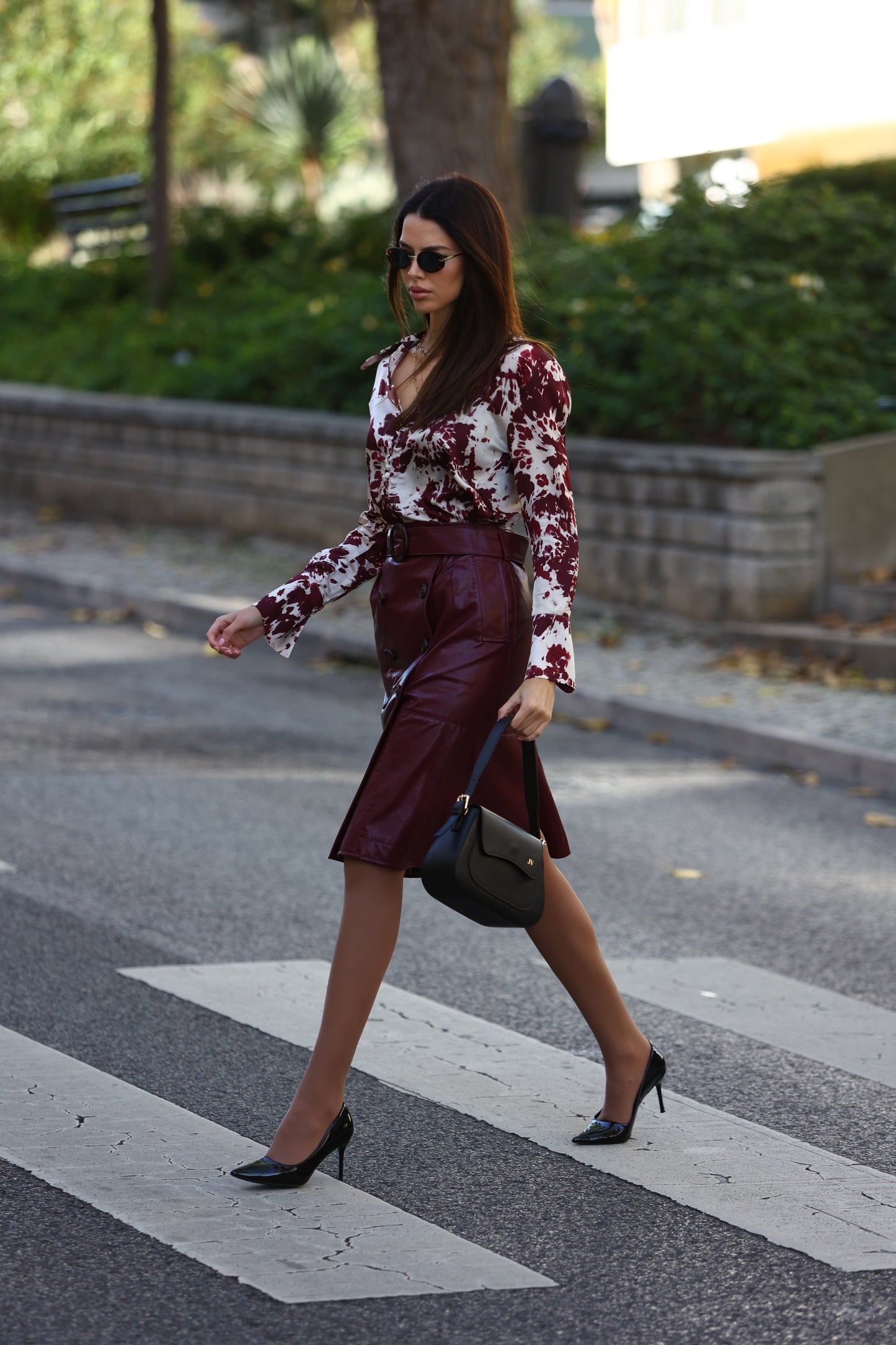 Saia em Couro Ecológico - Jijil