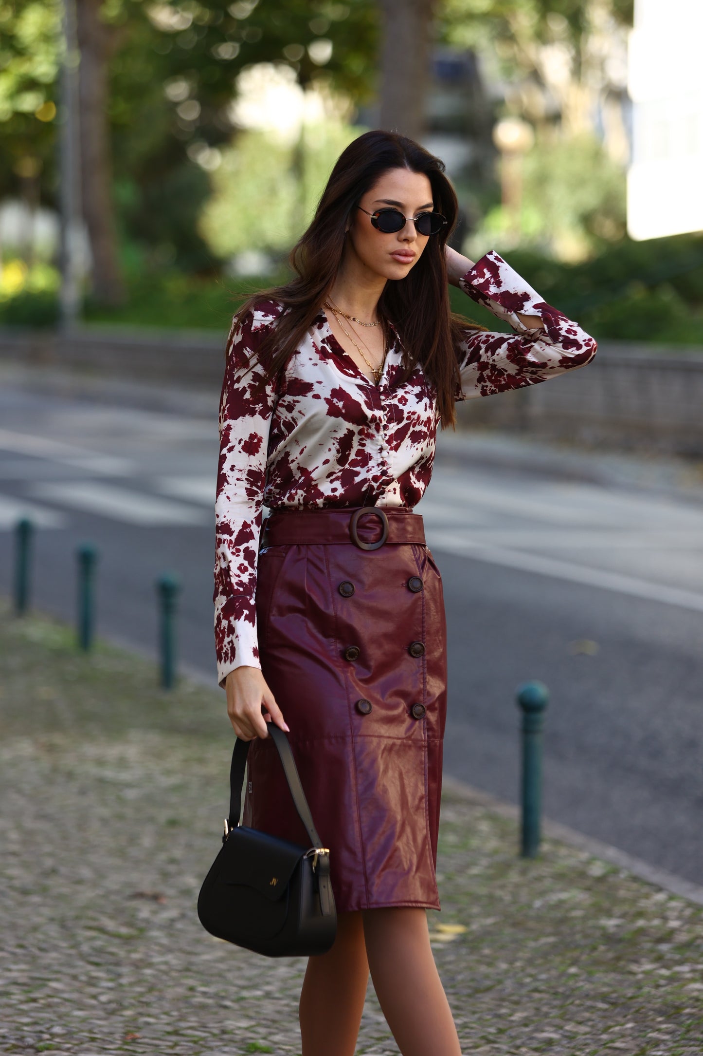 Saia em Couro Ecológico - Jijil