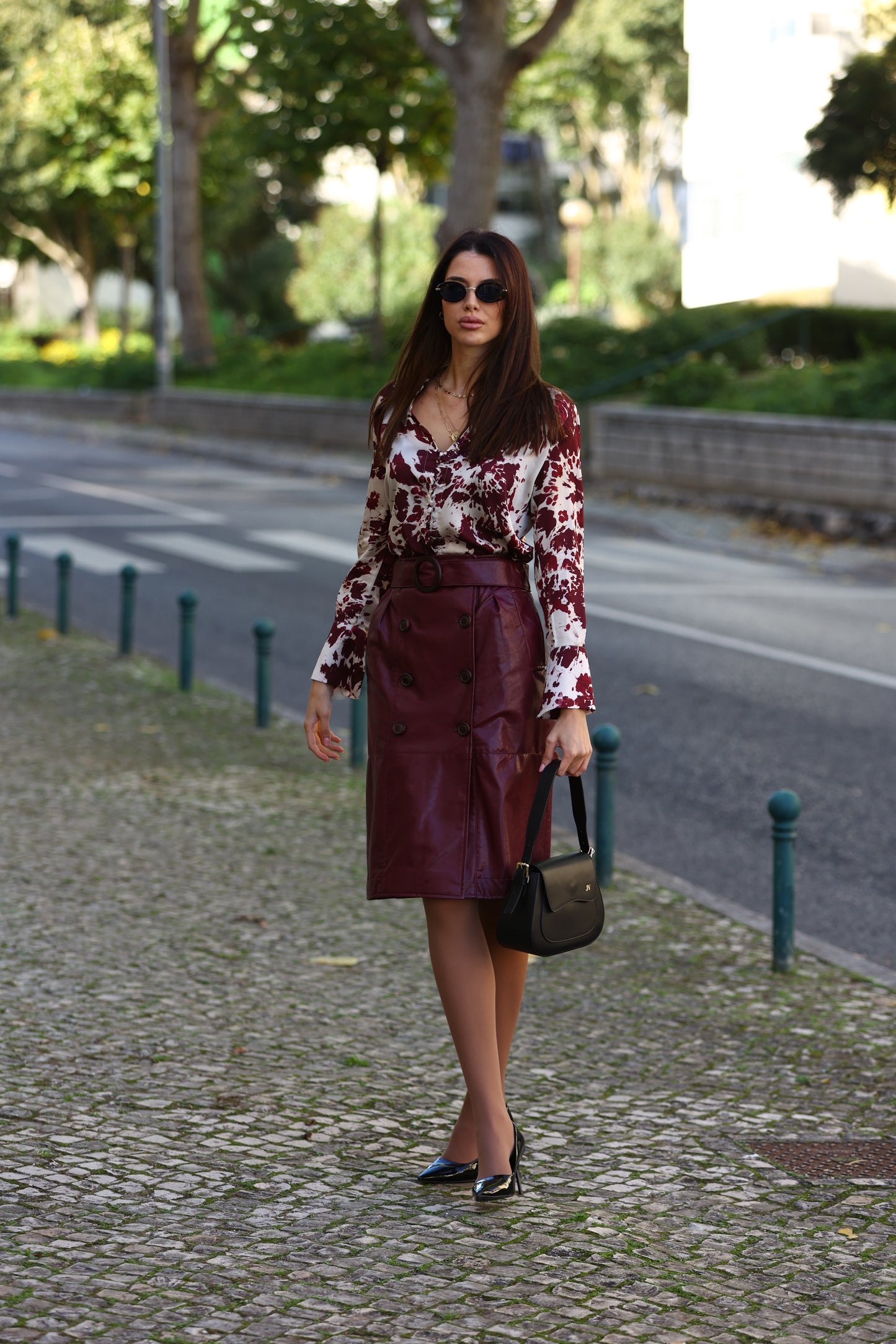 Saia em Couro Ecológico - Jijil