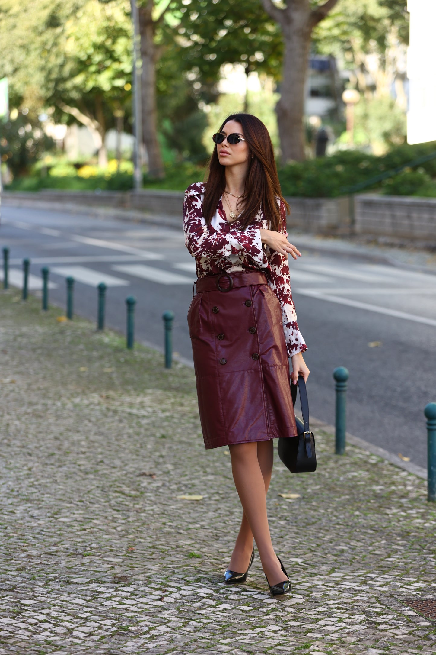 Saia em Couro Ecológico - Jijil