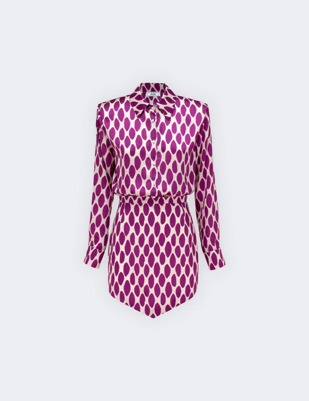 Long Sleeve Dress with Shirt Collar - Jijil