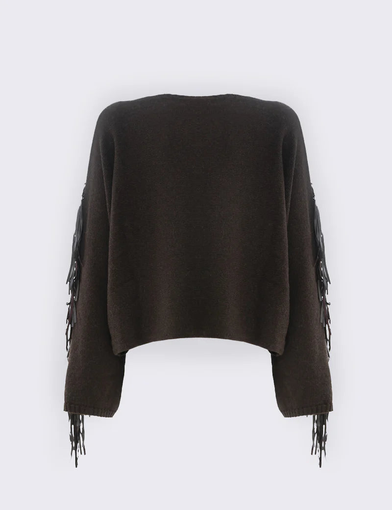 Camisola com Franjas na Manga - Jijil