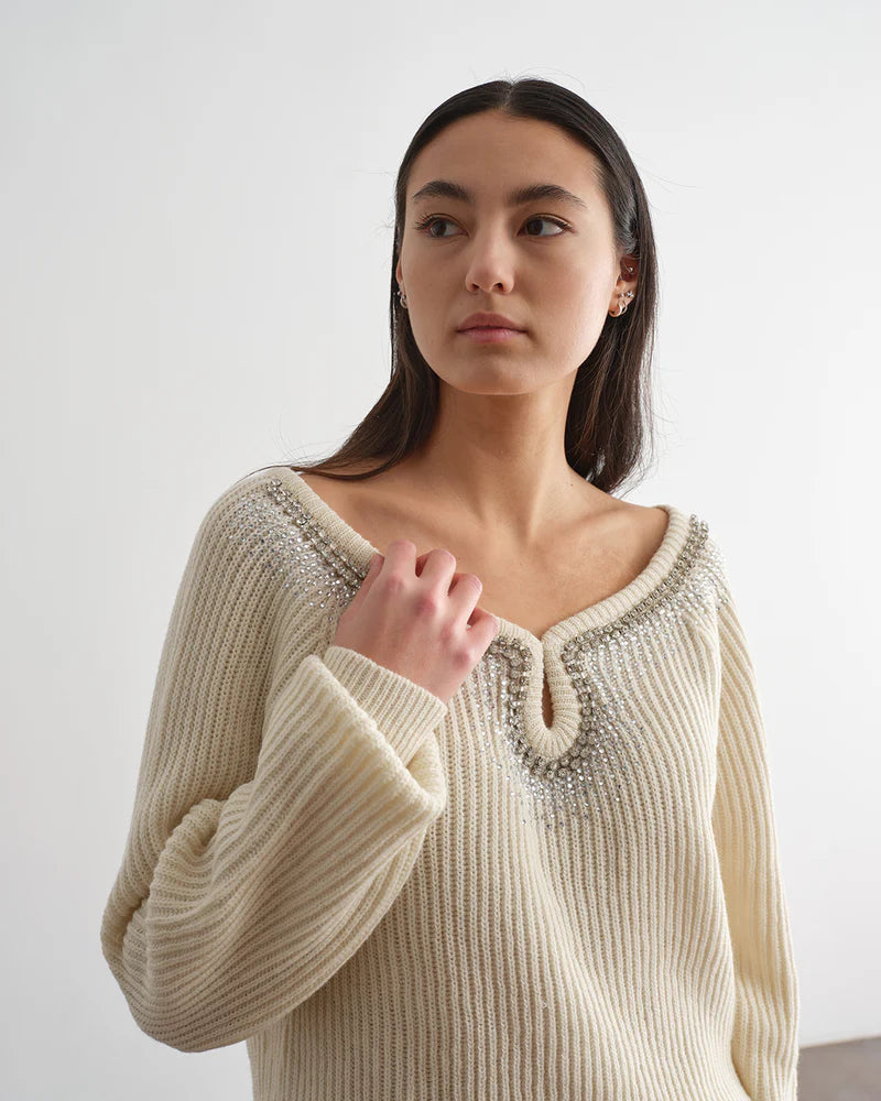 Camisola Com Aplicações Joia - Jijil