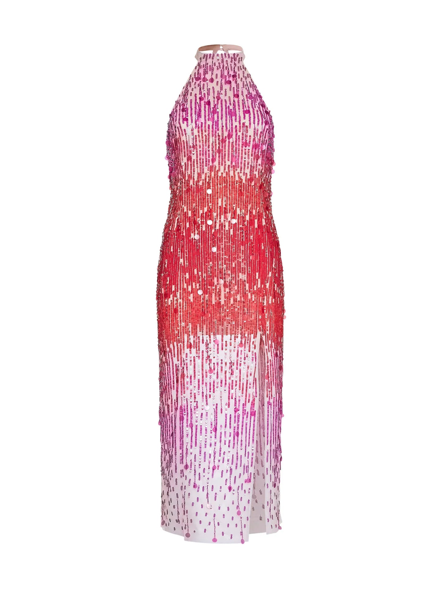 Degrade Embroidered Midi Dress - Simona Coresellini