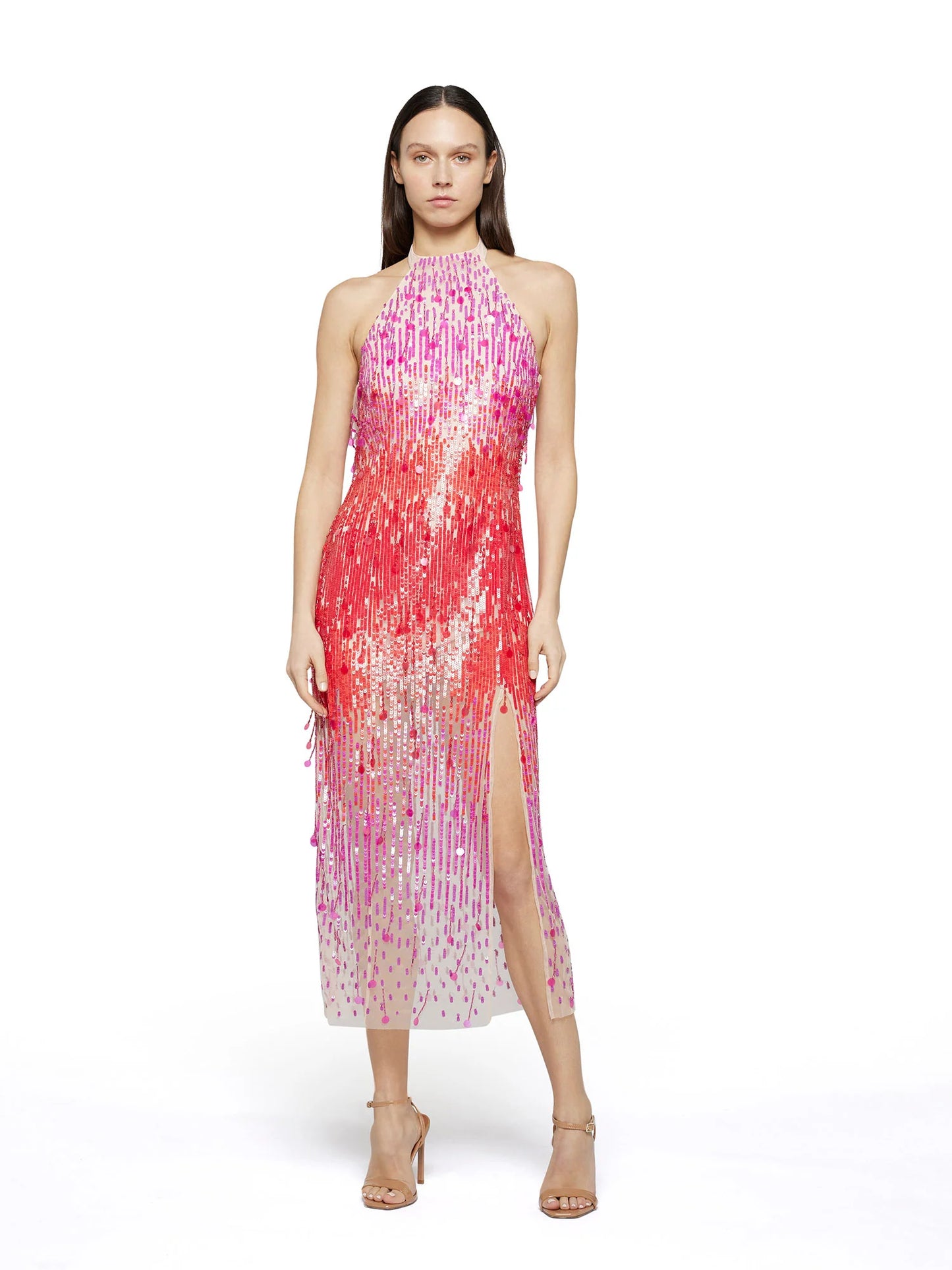 Degrade Embroidered Midi Dress - Simona Coresellini