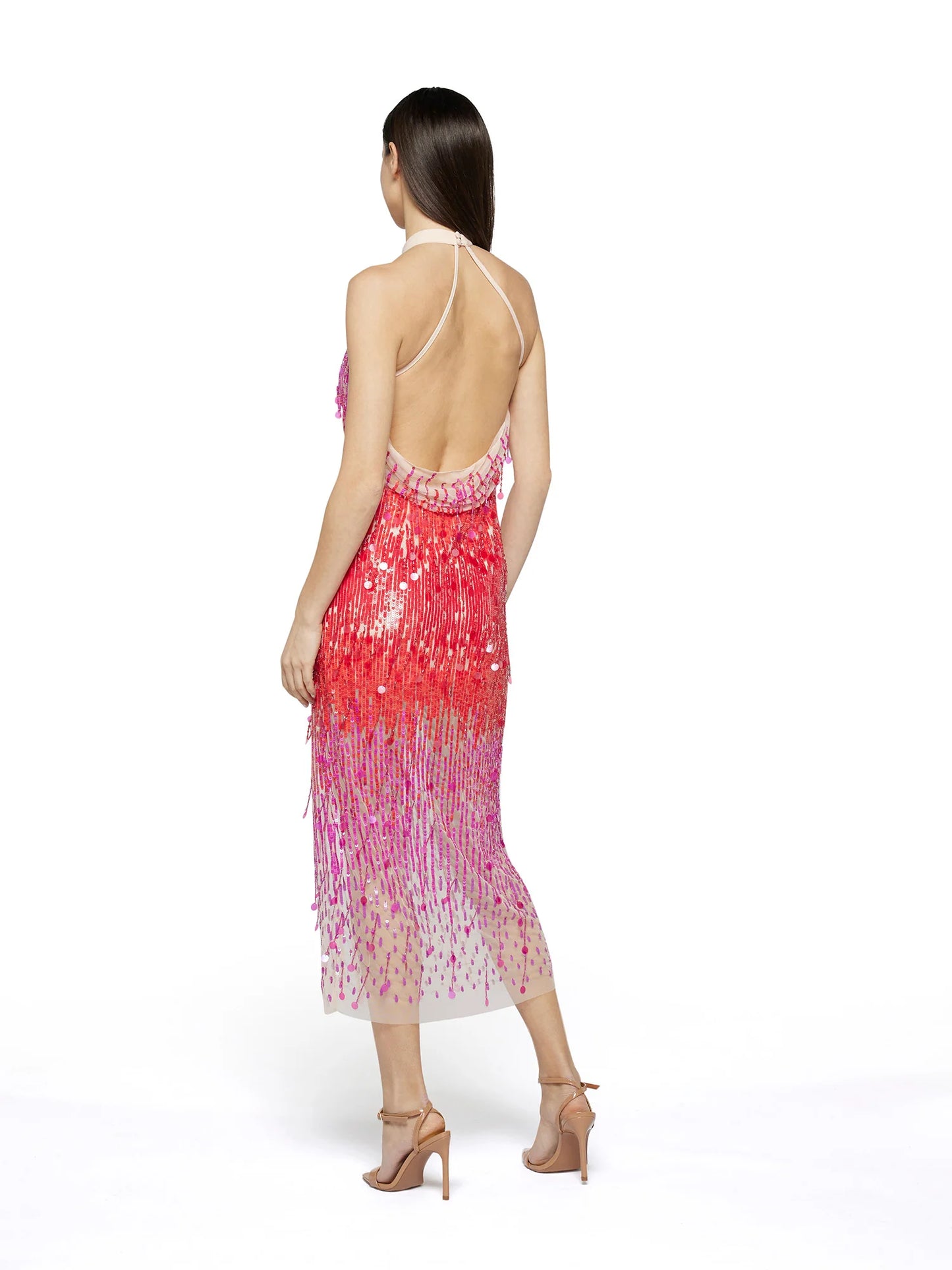 Degrade Embroidered Midi Dress - Simona Coresellini
