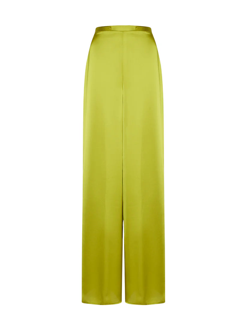 Satin Wide Leg Trousers - Simona Corsellini