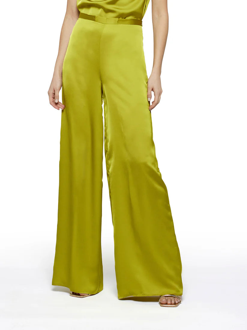 Satin Wide Leg Trousers - Simona Corsellini