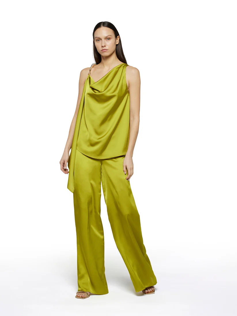 Satin Wide Leg Trousers - Simona Corsellini