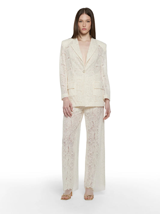 Oversized Coat in Embroidered Lace - Simona Corsellini