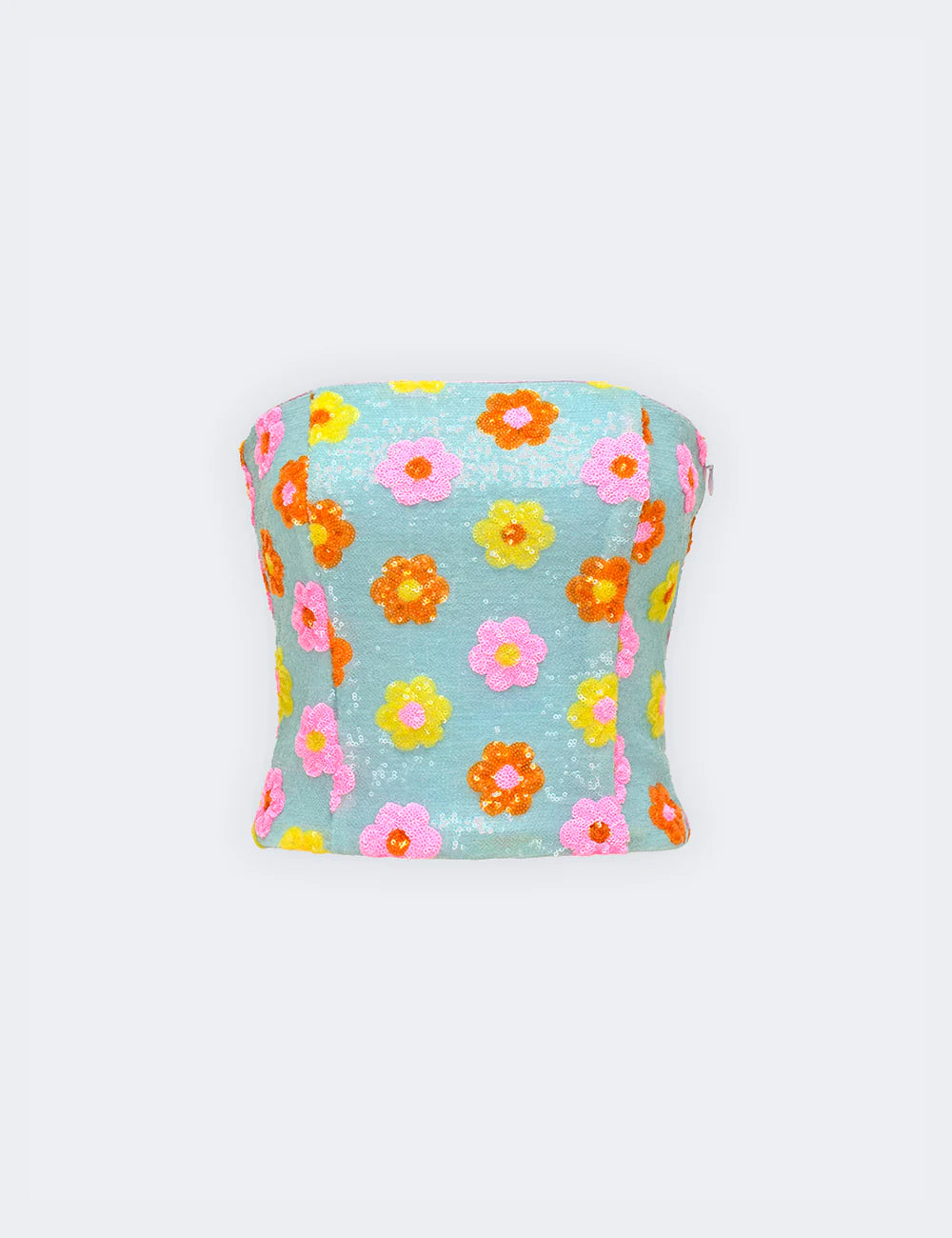 Top Com Lantejoulas Floral - Jijil