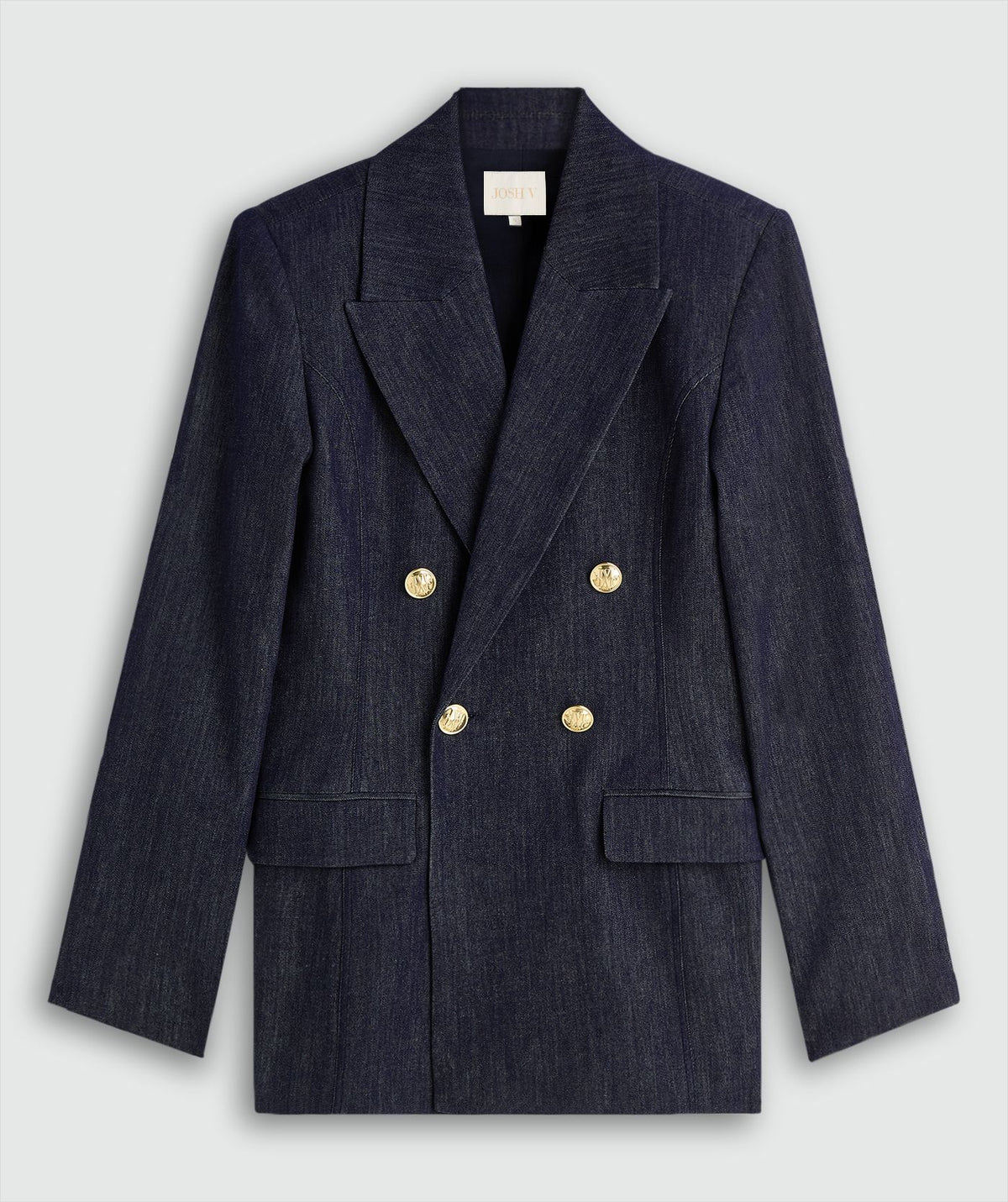 Blazer Cintado Bluebell Efeito Denim – Josh V — fotografia 6