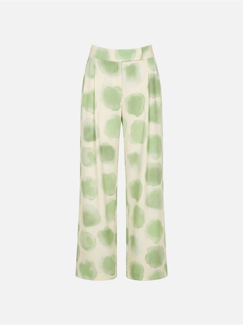 Calça Fluida Estampada com Bolsos Laterais – Scripta