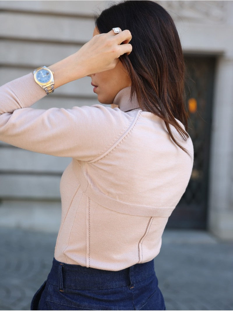 Camisola com Detalhe de Sobreposição - Scripta