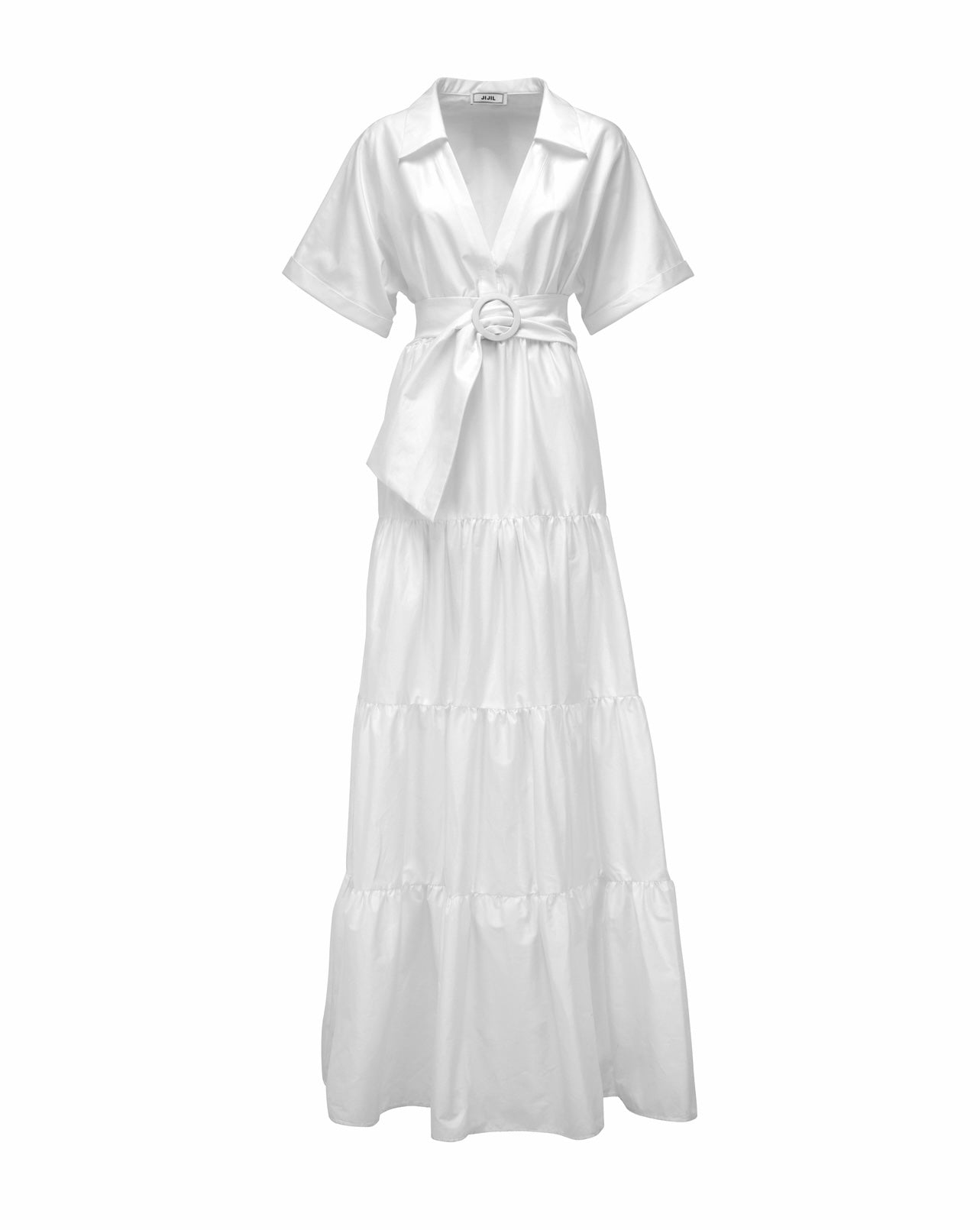 VESTIDO LONGO COM CINTO - Jijil