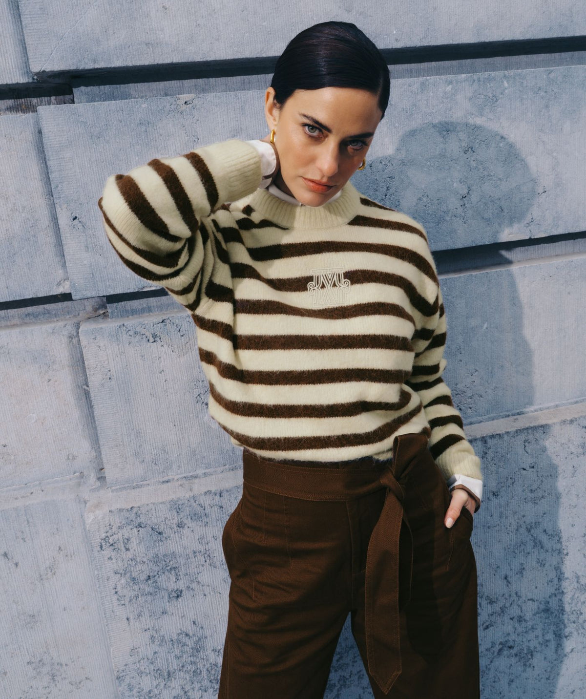 Camisola Oversized Ize às Riscas Castanhas – Josh V