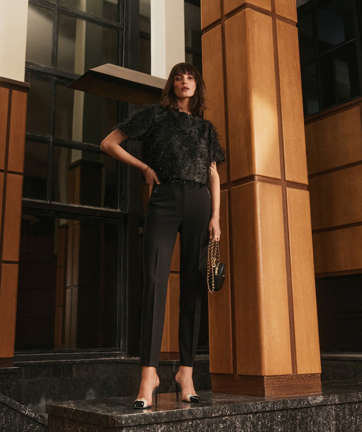 KILIANA Top Cropped com Lurex -Josh V