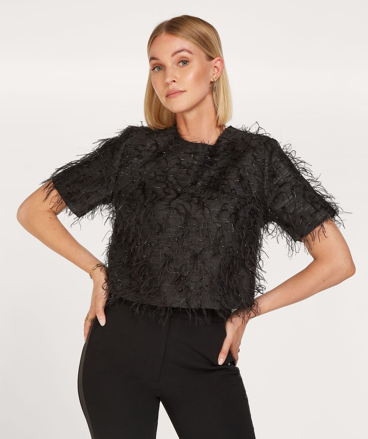KILIANA Top Cropped com Lurex -Josh V