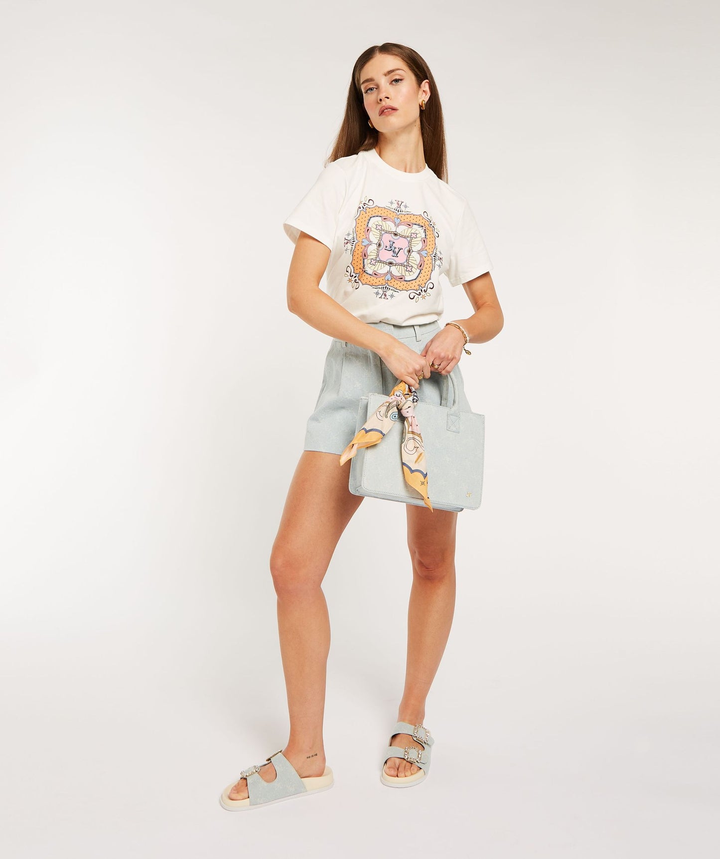 Sandálias MECIA com denim azul claro Josh V