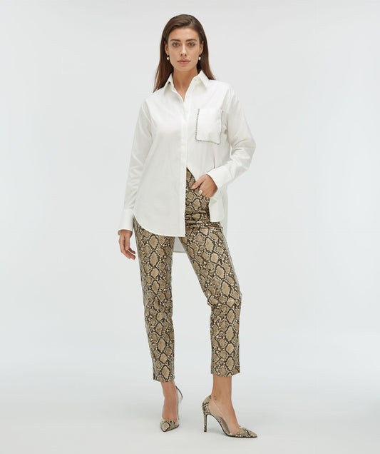 Blusa MEGGY com Corte Descontraído e Pedras Decorativas - Josh V