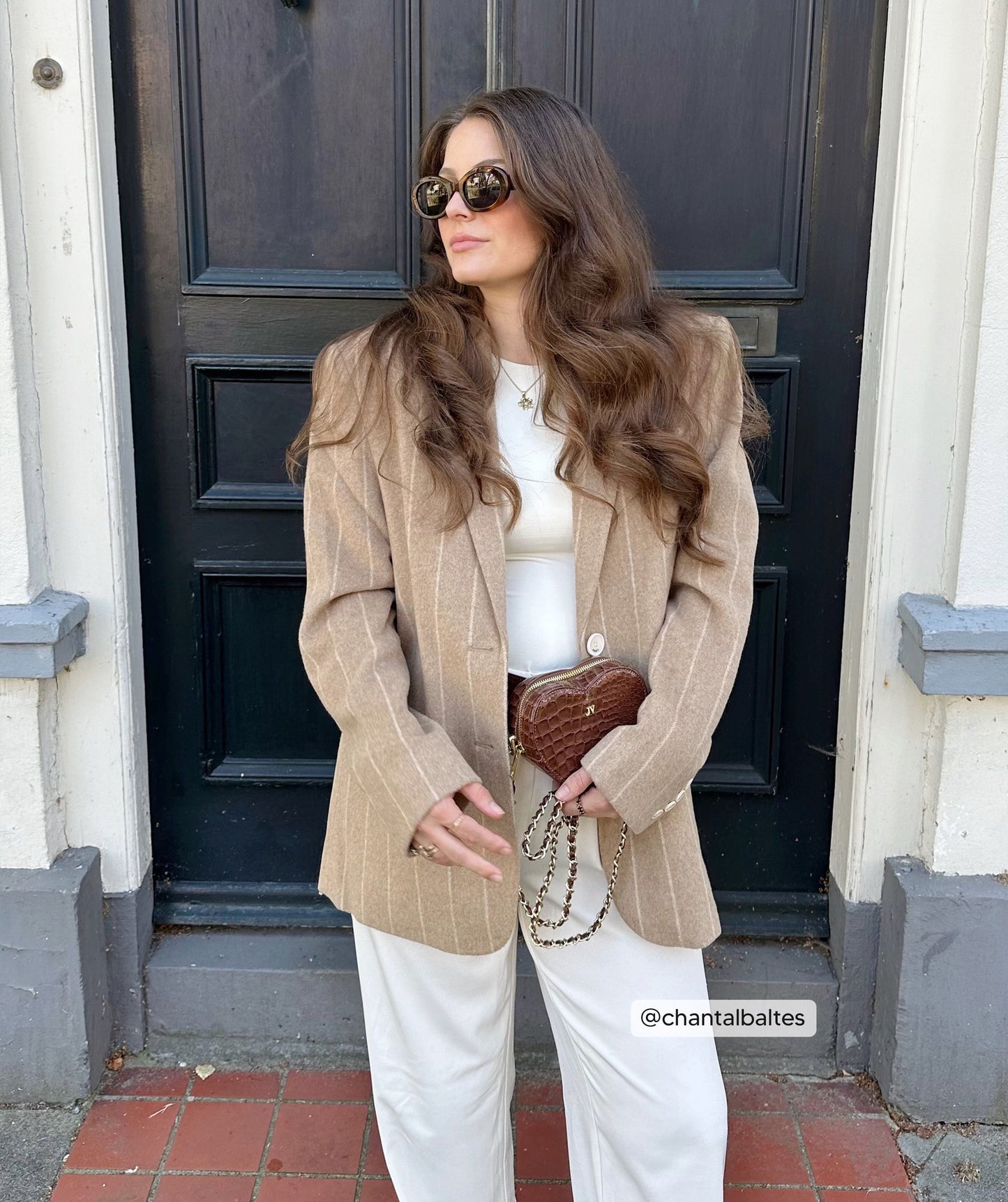 Sadie Oversized Blazer With Pinstripes - Josh V