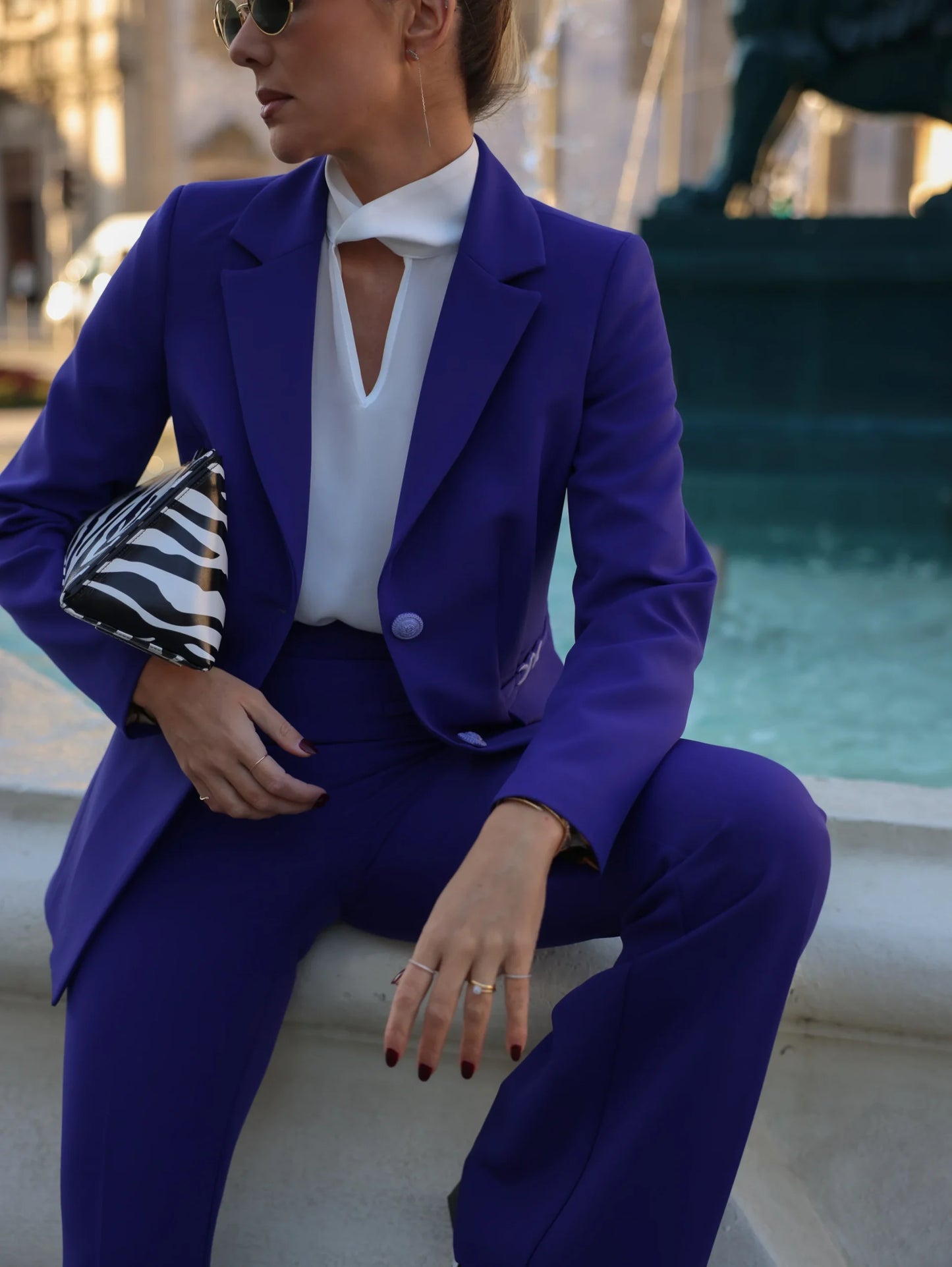 Blouse with Open Neckline and Twist Detail - Scripta