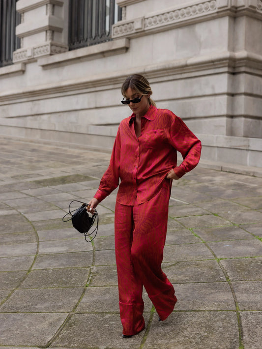 Flowing Printed Trousers - Scripta