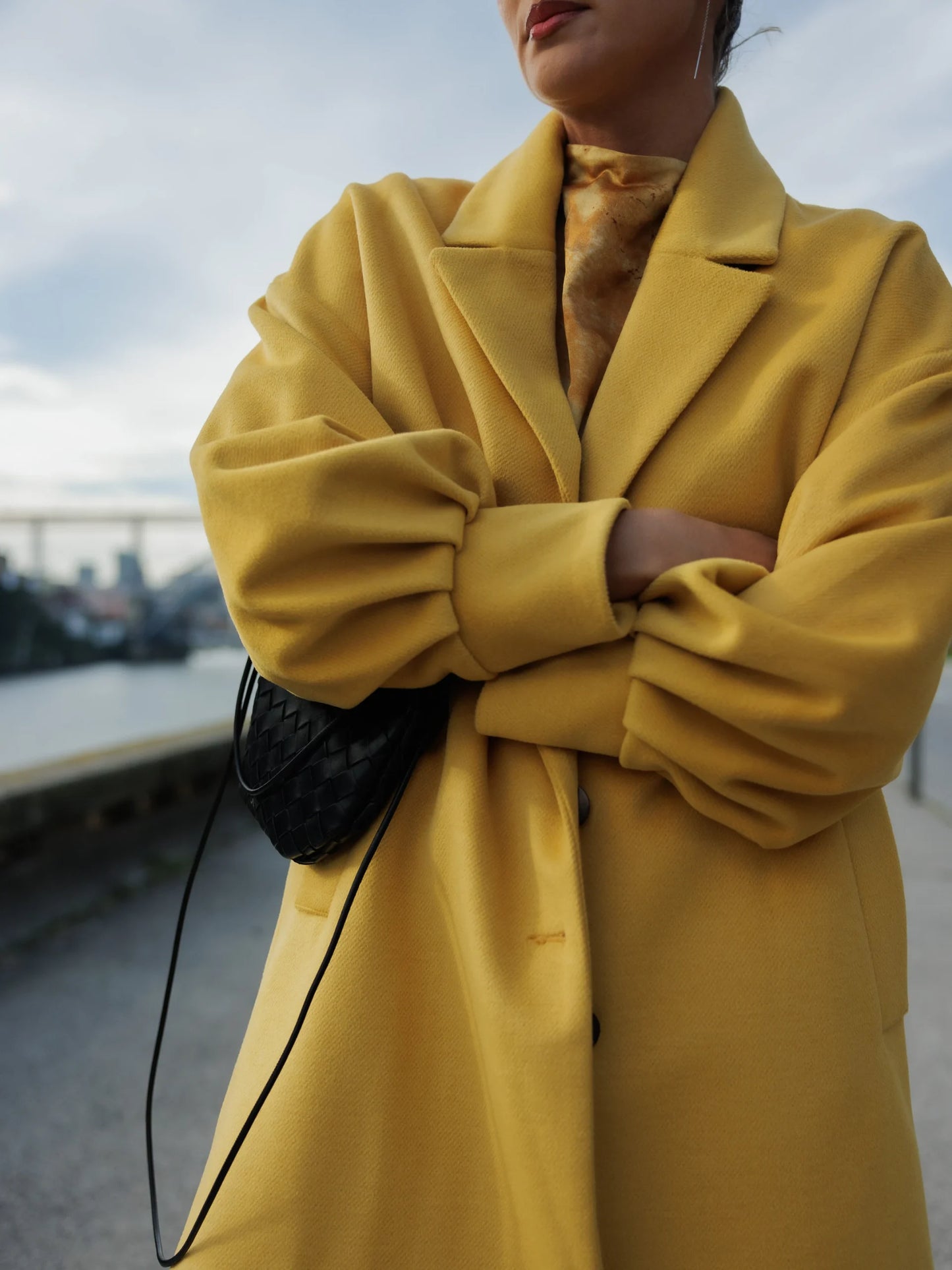 Casaco com Manga 3/4 Efeito Balão - Scripta