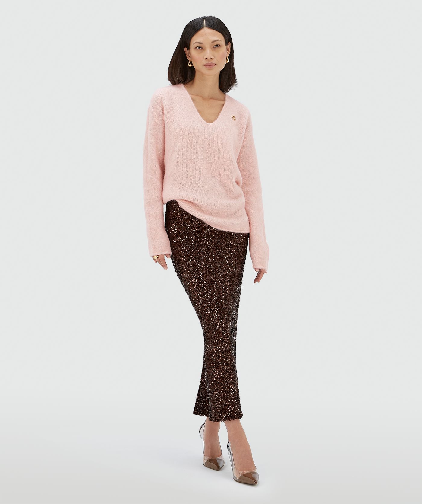 Camisola Oversized TIMBER Com Lã Merino Rosa Claro - Josh V