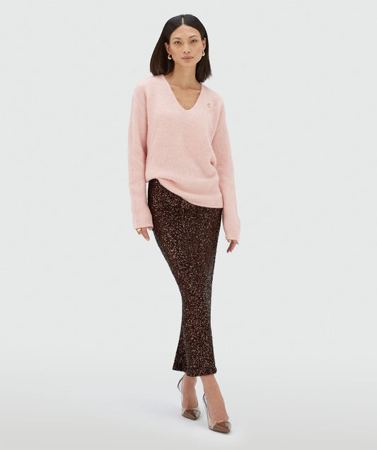 Camisola Oversized TIMBER Com Lã Merino Rosa Claro - Josh V