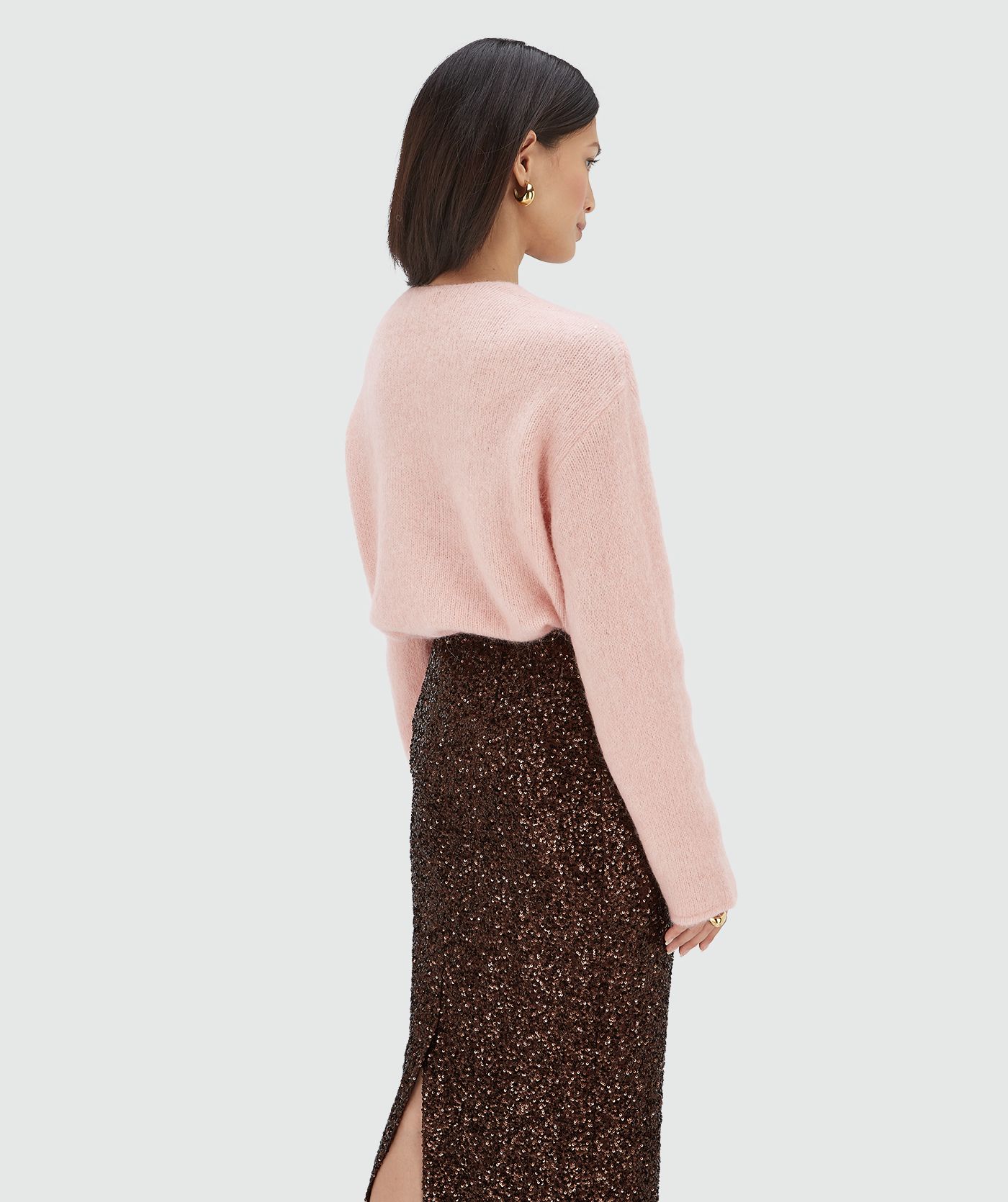 Camisola Oversized TIMBER Com Lã Merino Rosa Claro - Josh V