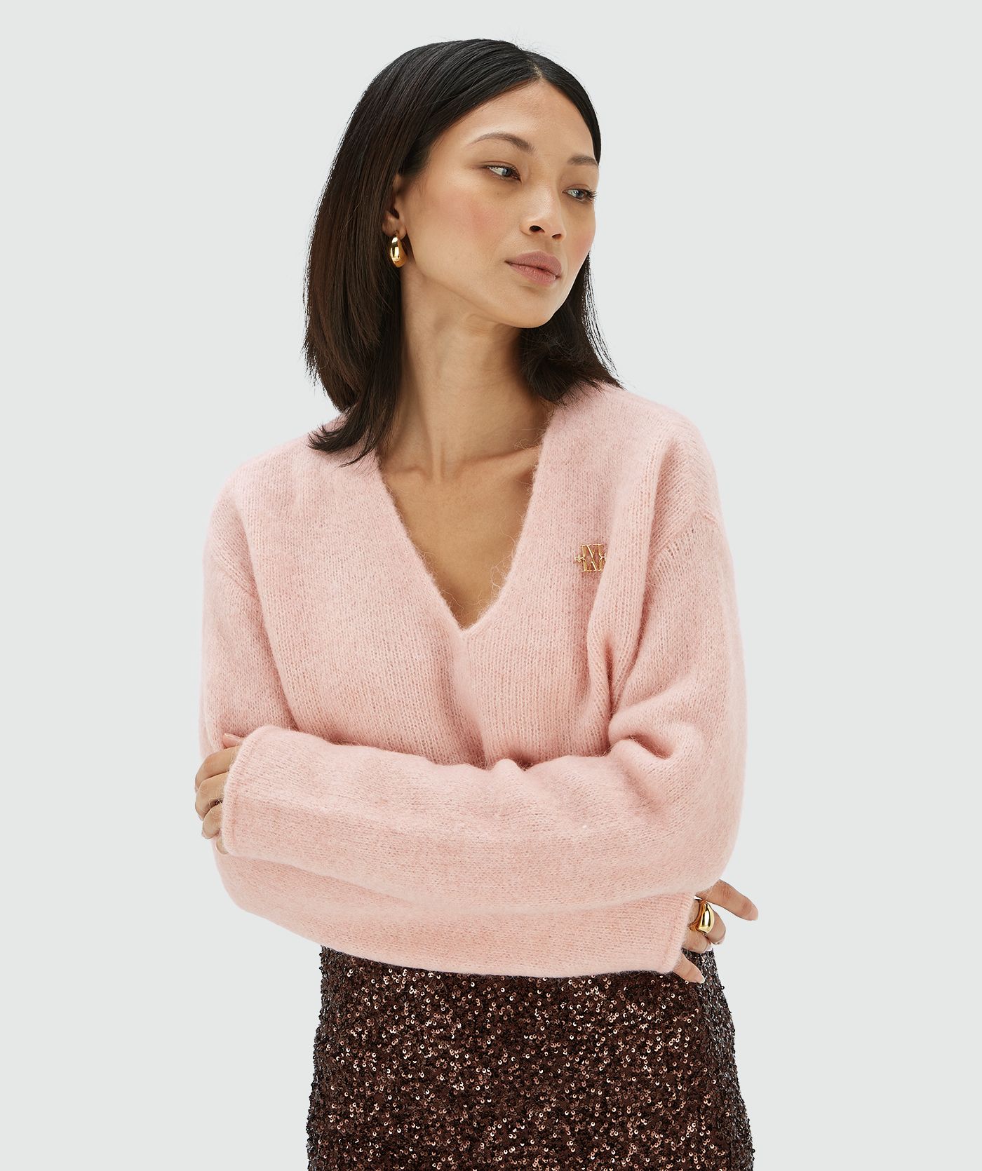 Camisola Oversized TIMBER Com Lã Merino Rosa Claro - Josh V
