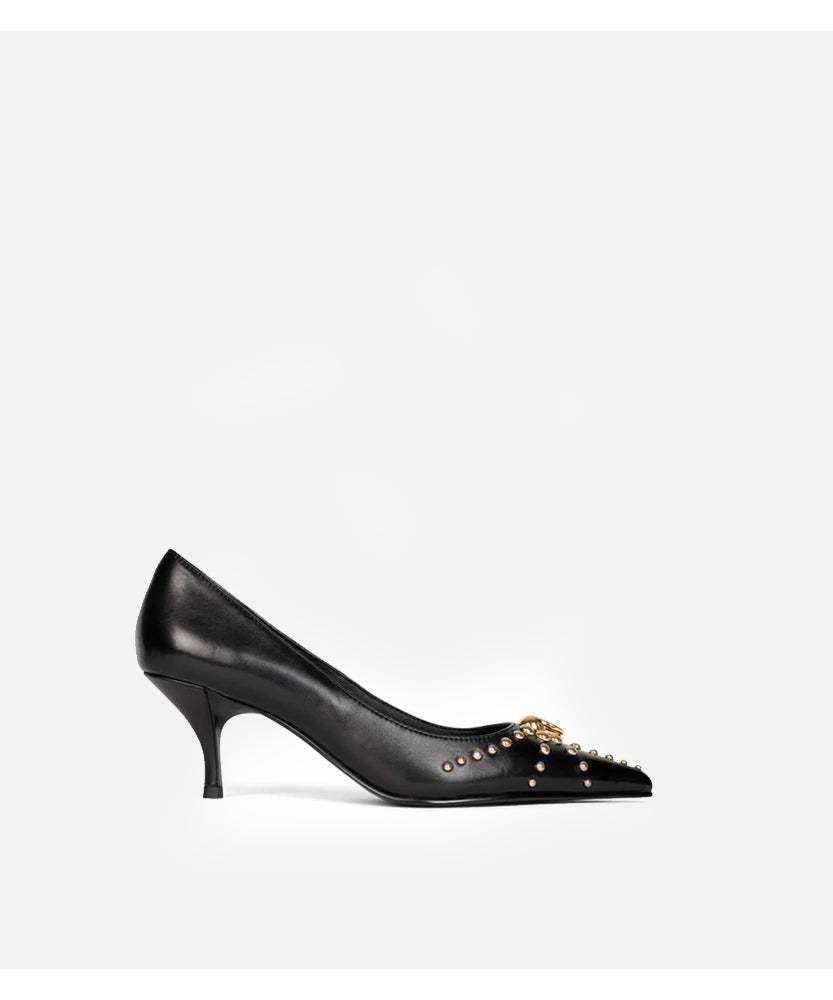 Sapato Salto Médio Tempting Black Gold - Jeffrey Campbell