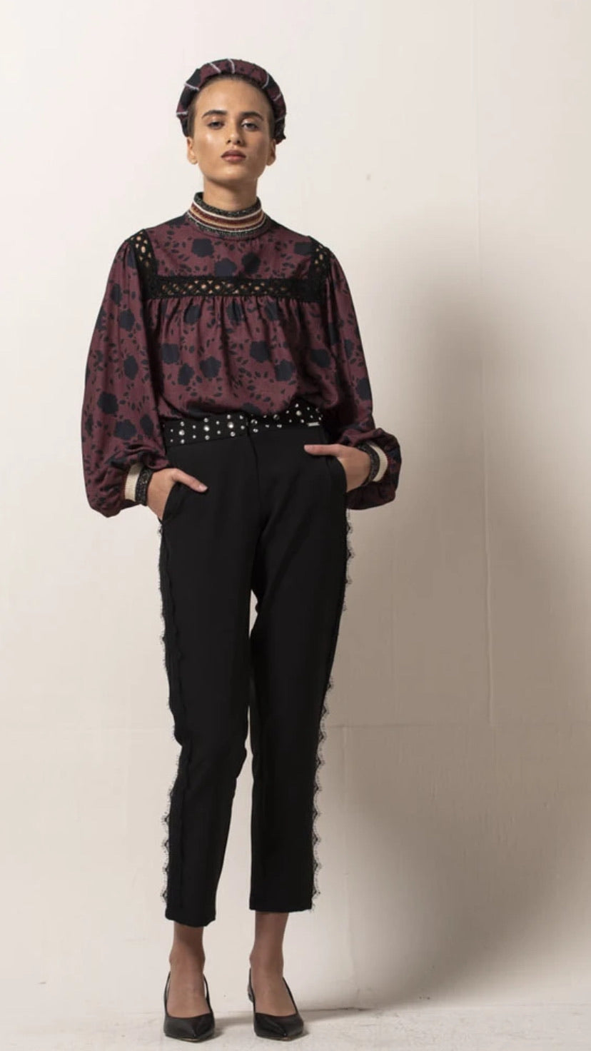 Klassieke broek met strasssteentjes - FourSoul
