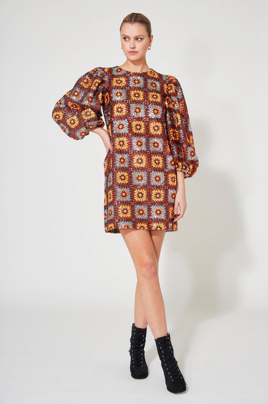 CROCHET PAILLETTE SHORT DRESS - Manoush