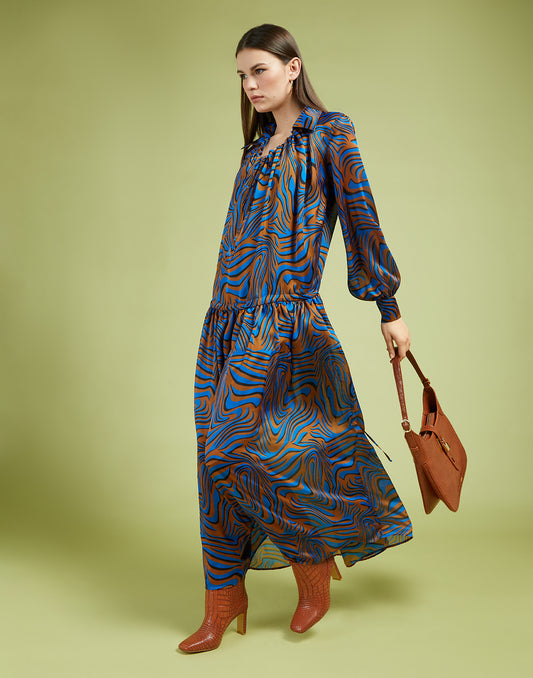 FLUID PRINTED DRESS - Jijil