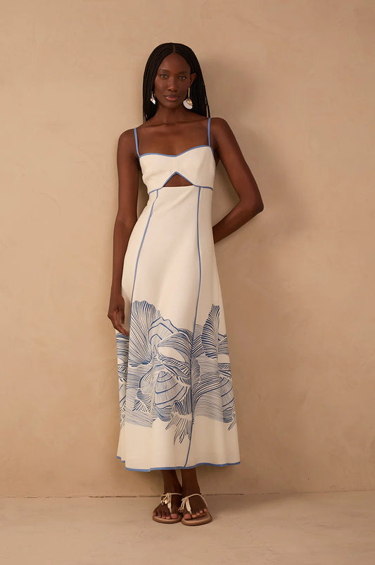 Vestido Cropped Em Linho Com Estampa Mergulho – Dress To