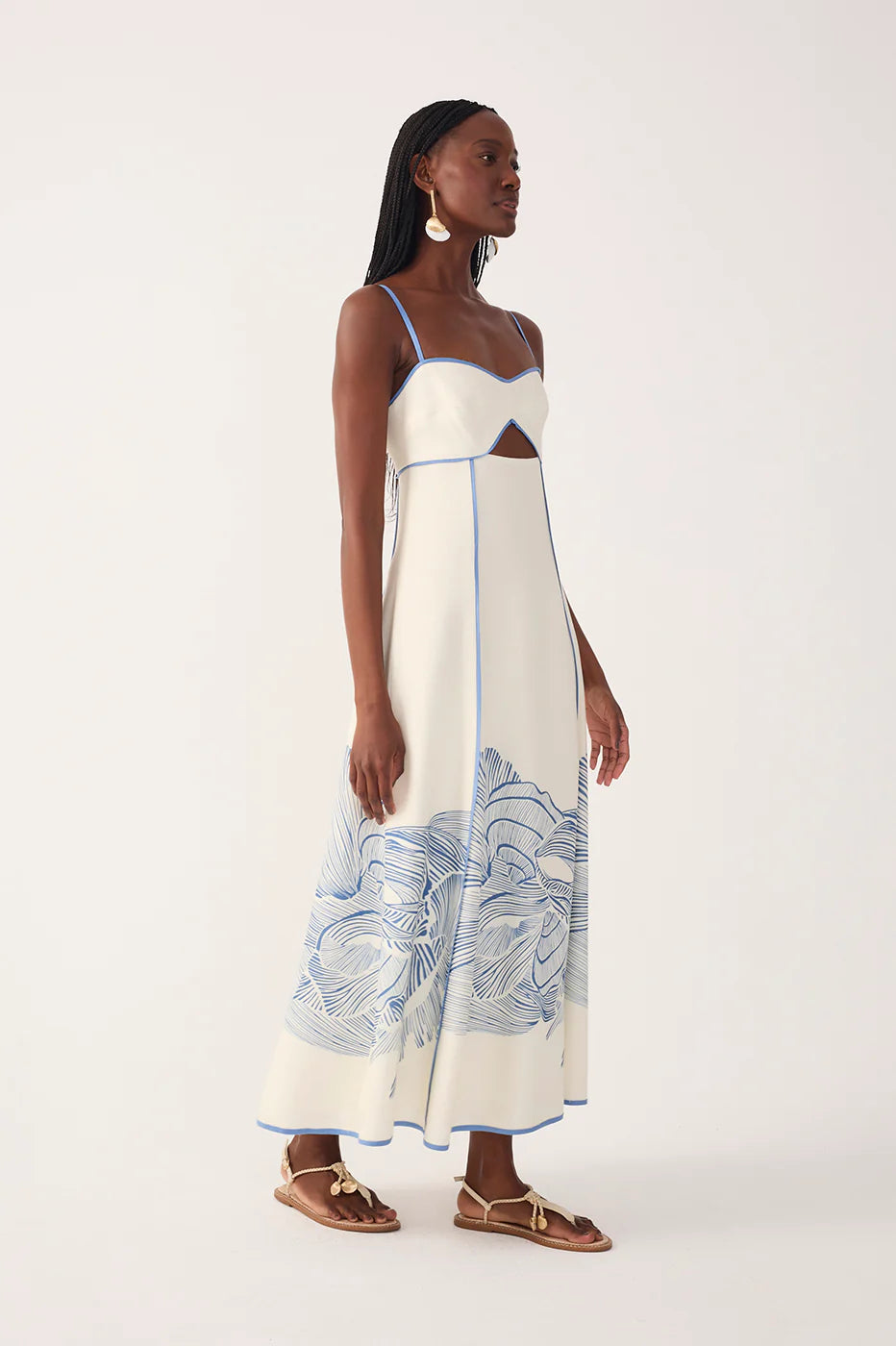 Vestido Cropped Em Linho Com Estampa Mergulho – Dress To