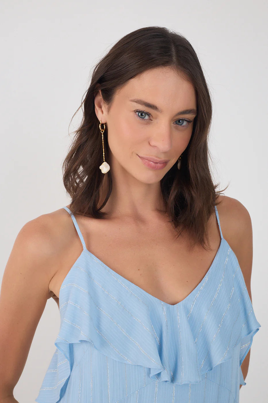 Vestido Longo Lurex com Babados – Dress To