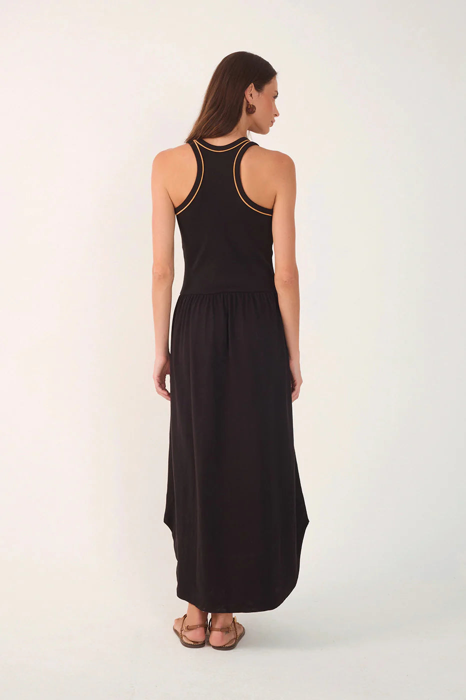 Vestido Maxi Coqueiros Bordado Preto- Dress To