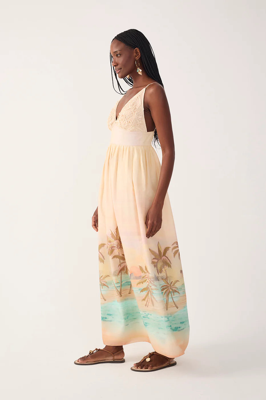 Vestido Cropped Bordado Estampa Veranil - Dress To