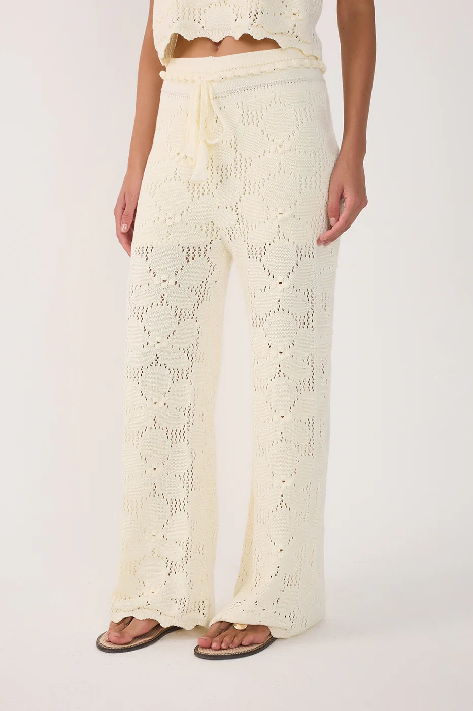 Calça Tricot Calmaria Bege Concha – Dress To