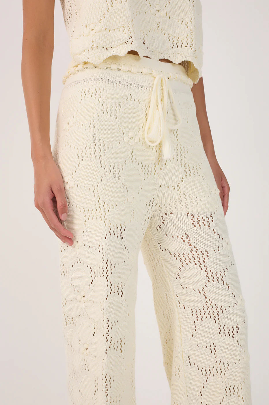 Calça Tricot Calmaria Bege Concha – Dress To