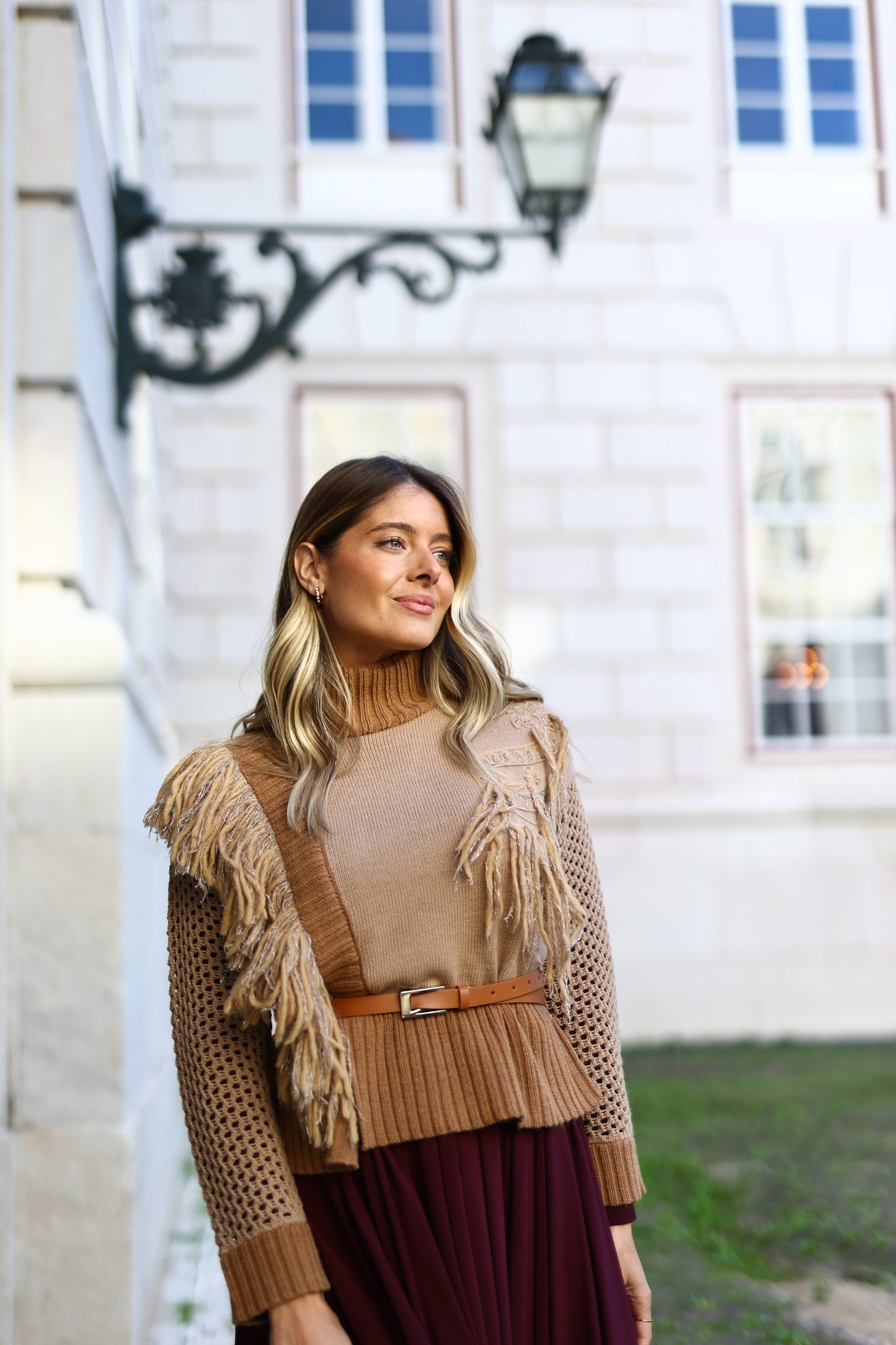 Camisola em Tricô com Franjas - Simona Corsellini