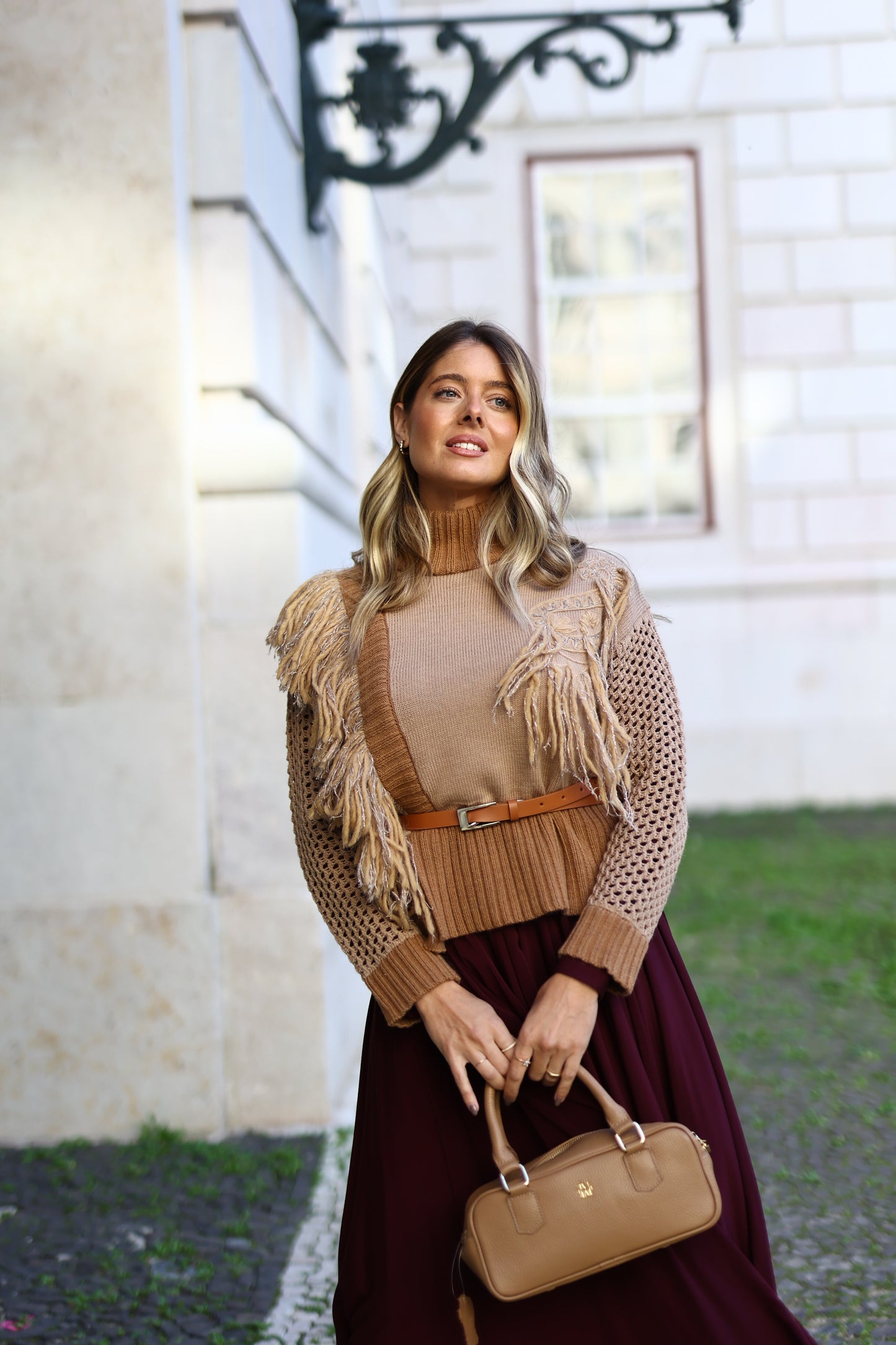 Camisola em Tricô com Franjas - Simona Corsellini