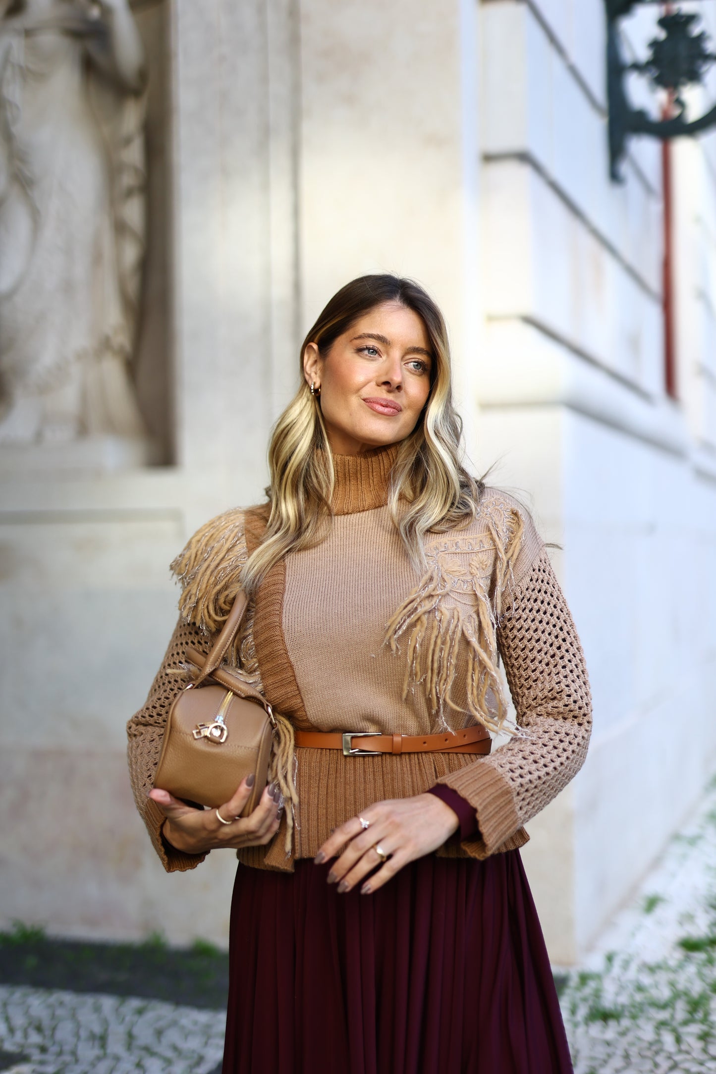 Camisola em Tricô com Franjas - Simona Corsellini