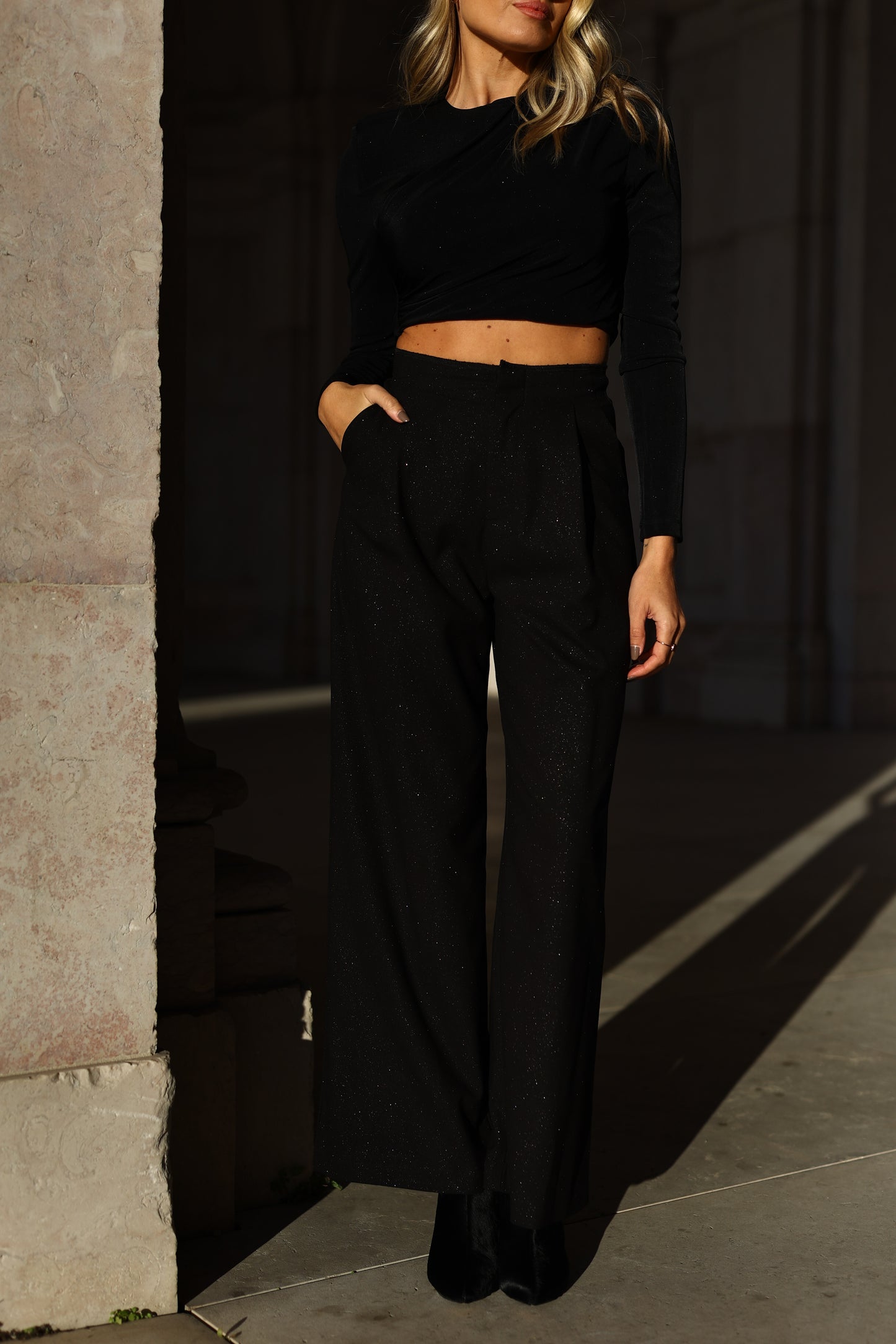 Top Cropped Drapeado Com Brilho – Eleh